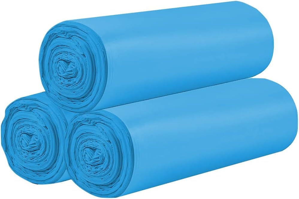 5 Rolls Small Trash Bags - 100 Counts Durable 4 Gallon Small Garbage Bags for home office kitchen Bathroom Bedroom Trash Can liners（Pink）
