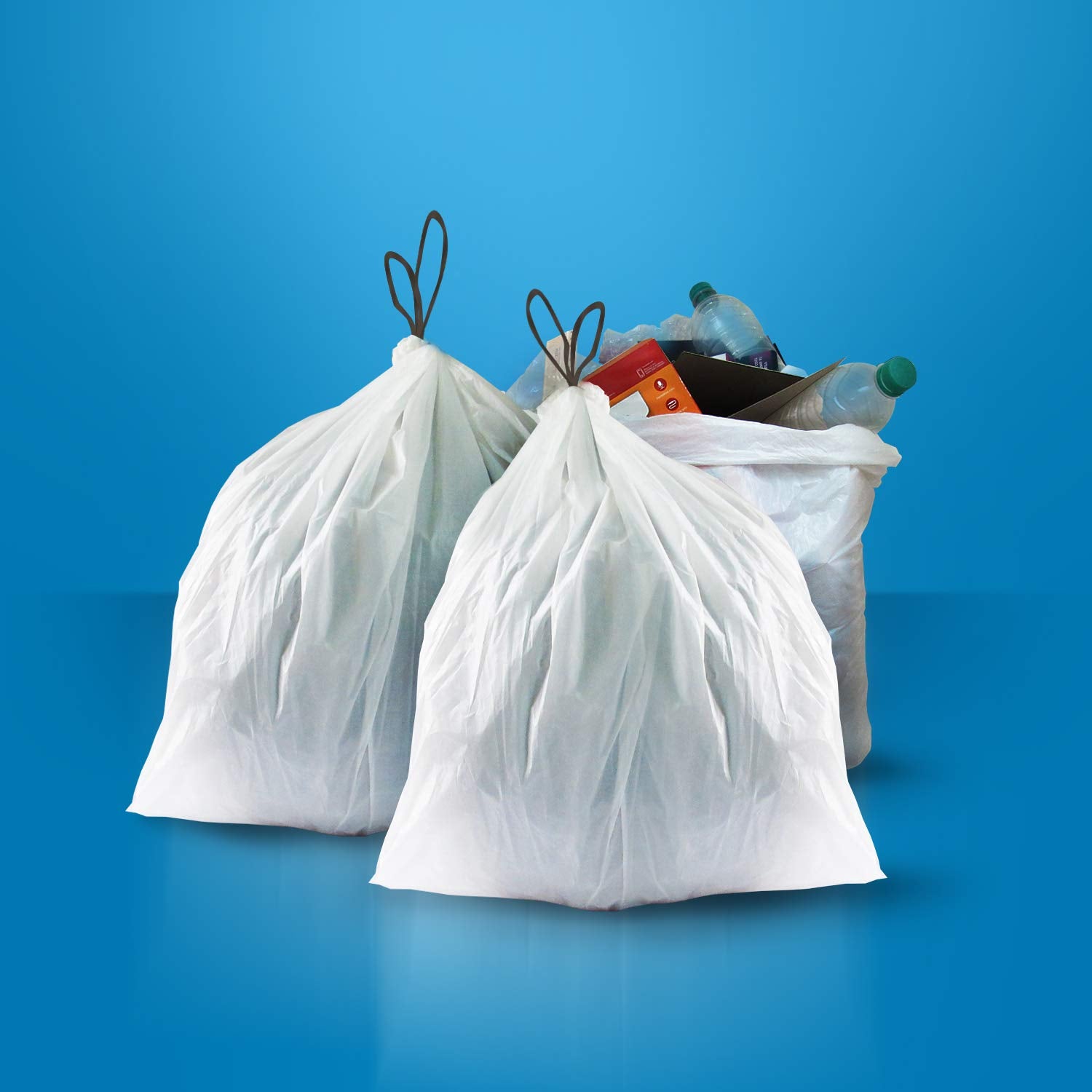 18 Gallon Compactor Bags with Drawstring, 2 Mil, 50 Count