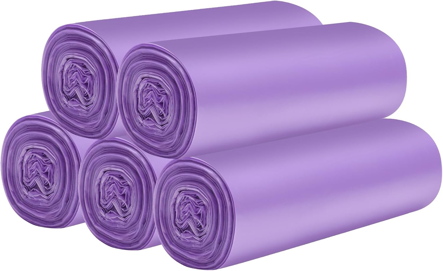 5 Rolls Small Trash Bags - 100 Counts Durable 4 Gallon Small Garbage Bags for home office kitchen Bathroom Bedroom Trash Can liners（Pink）