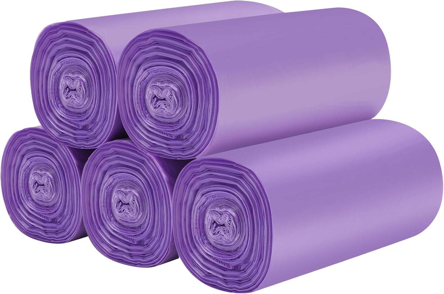 5 Rolls Small Trash Bags - 100 Counts Durable 4 Gallon Small Garbage Bags for home office kitchen Bathroom Bedroom Trash Can liners（Pink）